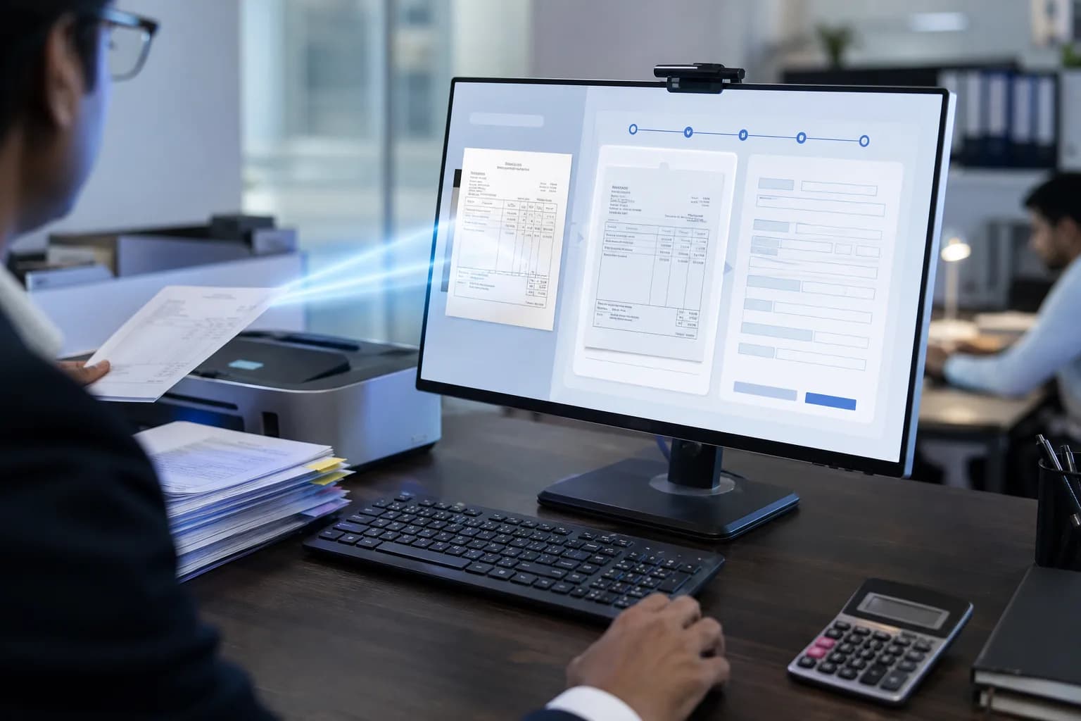 AI invoice processing extracting structured fields from invoices for a CA firm
