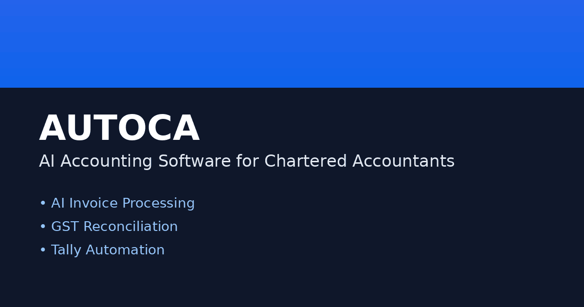 AI Accounting Software for CA Firms in India — AUTOCA blog article